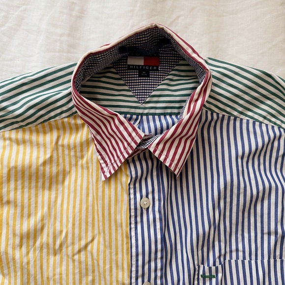 Vintage / Tommy Hilfiger / Color Block Button Shirt / Size Medium - Picture 3 of 4